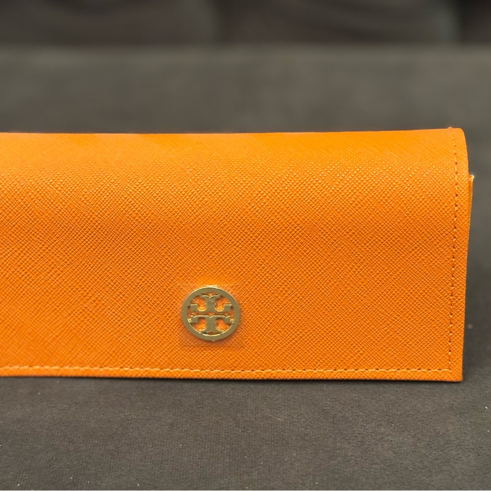 Tory Burch Orange case for eyeglasses or sunglasses
